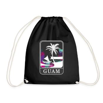 Guam Seal Hemd, Guam T-Shirt, Geschenk für den Pazifik - Turnbeutel - Schwarz - Vorne