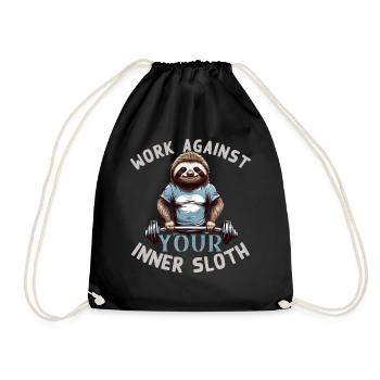 Motivation de musculation de paresse intérieure - Sac de sport léger - noir - Devant