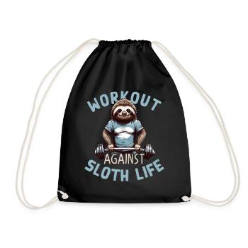 Paresseux Entraînement Motivation Musculation Dicton - Sac de sport léger - noir - Devant