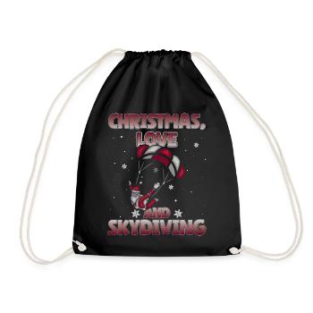 Parachutisme Amour de Noël et parachutisme - Sac de sport léger - noir - Devant