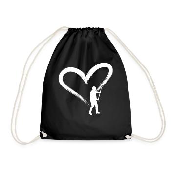 House Painter Decorator Heart - Drawstring Bag - black - Front