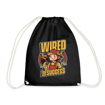 Wired For Success Electronics Technician Electrical Engineer - Drawstring Bag - black - Front
