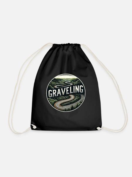 Graveling Gravelbike Gravelbiker Gravel Bike - Turnbeutel - Schwarz