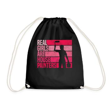 House Painter Decorator Real Girls - Drawstring Bag - black - Front
