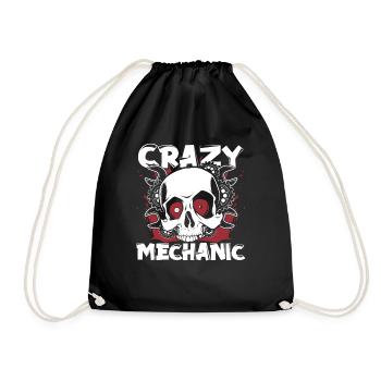 Crazy Mechanic Mécanicien automobile Mécatronique Technicien automobile - Sac de sport léger - noir - Devant