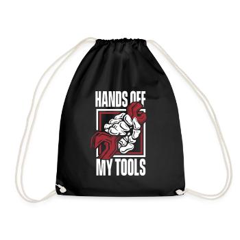 Hands Off My Tools Car Mechanic Master Car - Drawstring Bag - black - Front