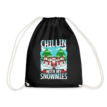 Détendez-vous avec mes Snowmies - Sac de sport léger - noir - Devant