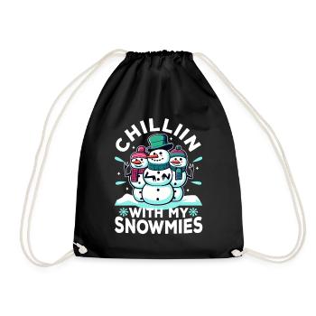 Détendez-vous avec mes Snowmies - Sac de sport léger - noir - Devant