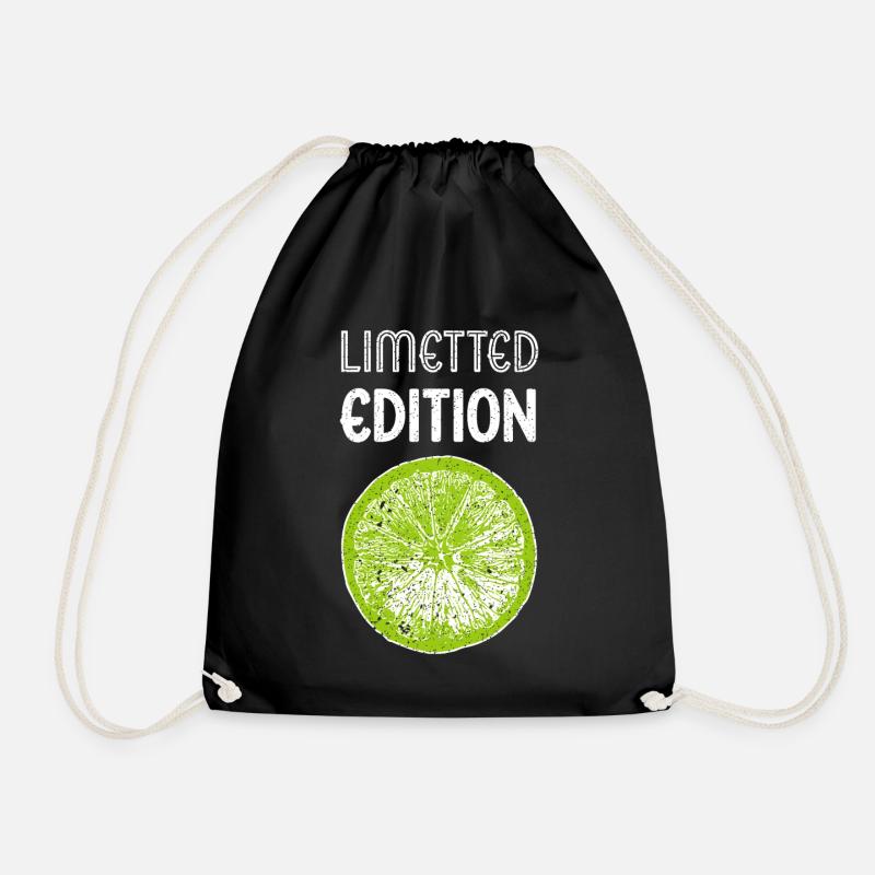 Limetted edition Limette Citrus tropische Früchte - Turnbeutel - Schwarz