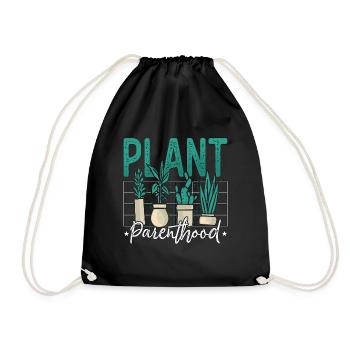 Houseplants Plant Parenthood Botanical Gardening - Drawstring Bag - black - Front