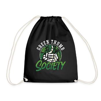 Houseplants Green Thumb Society Gardener Botanical - Drawstring Bag - black - Front