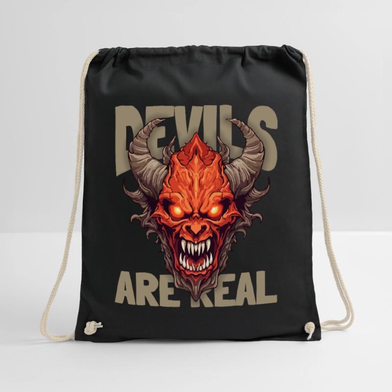 Horror, Devil Devil, Funny Devil Saying Drawstring Bag