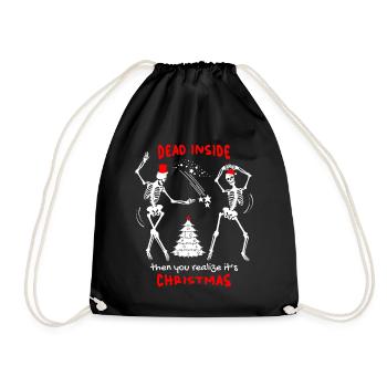 Noël Drôle Squelette, Crâne, Dire - Sac de sport léger - noir - Devant