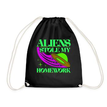 Alien, OVNI, UAP, Espace, Objet volant de l’espace - Sac de sport léger - noir - Devant