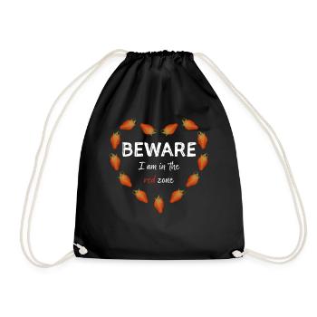 Strawberry Week Menstrual Period Endometriosis - Drawstring Bag - black - Front