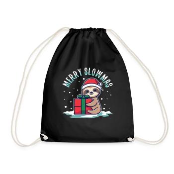 Merry Slowmas - Turnbeutel - Schwarz - Vorne
