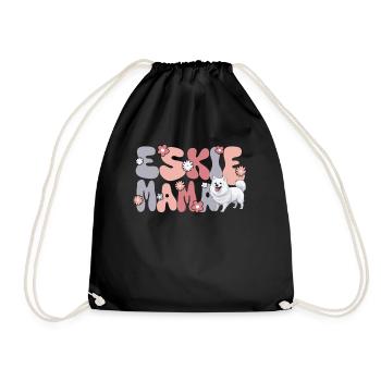 American Eskimo Dog Groovy Eskie Maman - Sac de sport léger - noir - Devant