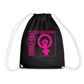 Chemise Pro Choice, Son corps Son Choix Pro Choice - Sac de sport léger - noir - Devant