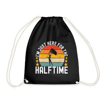Flag Waving Marching Band Color Guard - Drawstring Bag - black - Front