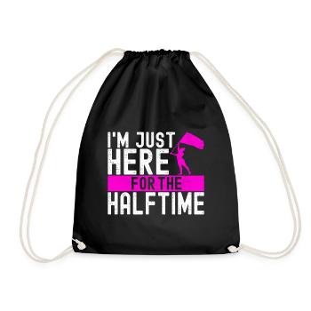 Flag Waving Marching Band Color Guard - Drawstring Bag - black - Front
