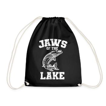 Pêche, pêcheur, pêcheur et pêche au brochet - Sac de sport léger - noir - Devant