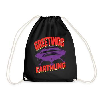 Alien, OVNI, UAP, Espace, Objet volant de l’espace - Sac de sport léger - noir - Devant