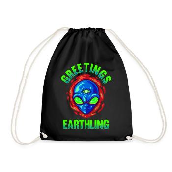 Alien, OVNI, UAP, Espace, Objet volant de l’espace - Sac de sport léger - noir - Devant