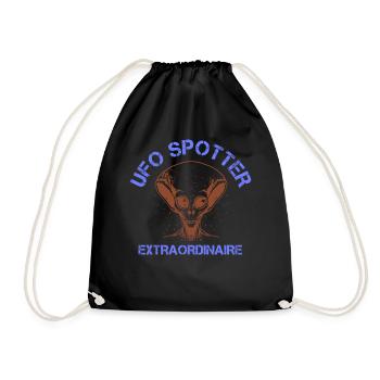 Alien, OVNI, UAP, Espace, Objet volant de l’espace - Sac de sport léger - noir - Devant