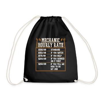 Mécanicien Tarif horaire Mécatronique Maître Automobile - Sac de sport léger - noir - Devant