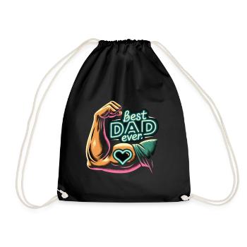Best Dad Ever - Drawstring Bag - black - Front