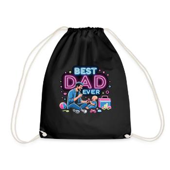 Best Dad Ever - Drawstring Bag - black - Front
