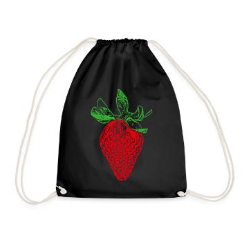 Strawberry Fruits Fruit Fruit Salad Fruit Vitamins - Drawstring Bag - black - Front