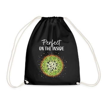 Kiwi Kiwi Fruit Feminism Girl Power - Drawstring Bag - black - Front