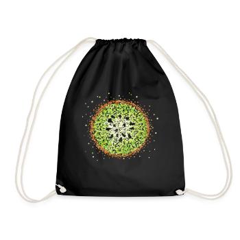 Kiwi Kiwi Fruit Fruits Fruit Salad Vitamins - Drawstring Bag - black - Front