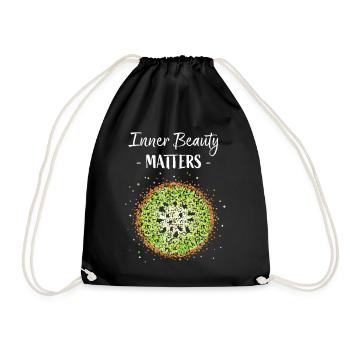 Kiwi Kiwi Fruit Fruits Fruit Salad Vegetarian - Drawstring Bag - black - Front
