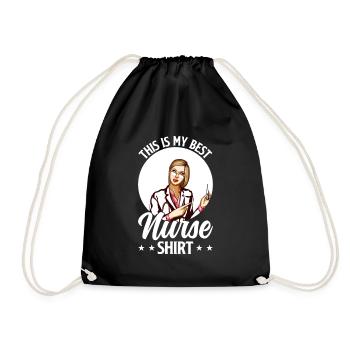 This Is My Best Nurse Shirt - Nursing Nurse - Drawstring Bag - black - Front