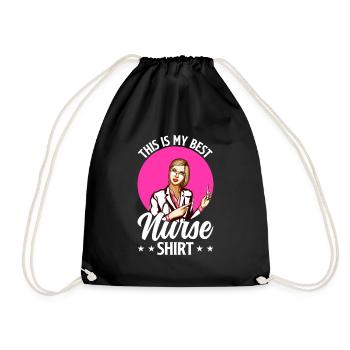 This Is My Best Nurse Shirt - Nursing Best Nurse - Drawstring Bag - black - Front