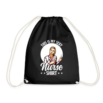 This Is My Sexy Nurse Shirt - Nursing Nurse - Drawstring Bag - black - Front