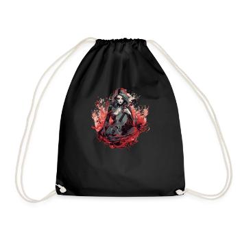 Violoncelliste, violoncelliste-musicien, gothique-sorcellerie - Sac de sport léger - noir - Devant