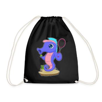 Hippocampe Tennis Tennis Raquette Sport - Sac de sport léger - noir - Devant