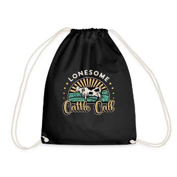 Élevage de bétail Appel de bétail solitaire Animaux de la ferme - Sac de sport léger - noir - Devant
