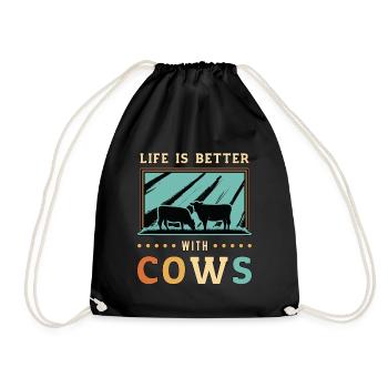 La vie des éleveurs de bétail est meilleure avec le bétail des vaches - Sac de sport léger - noir - Devant