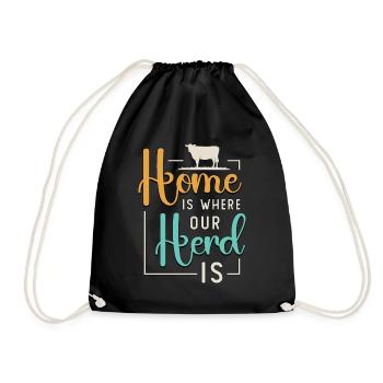 La maison d’élevage de bétail est l’endroit où notre troupeau est fermier - Sac de sport léger - noir - Devant