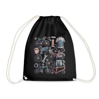 Bicycle - Drawstring Bag - black - Front