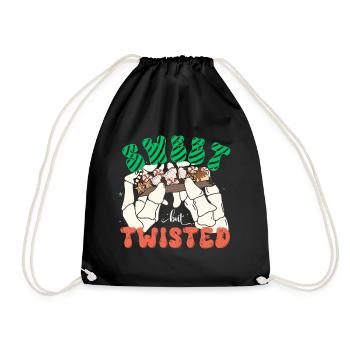 SWEET BUT TWISTED, CHRISTMAS GIFT - Drawstring Bag - black - Front