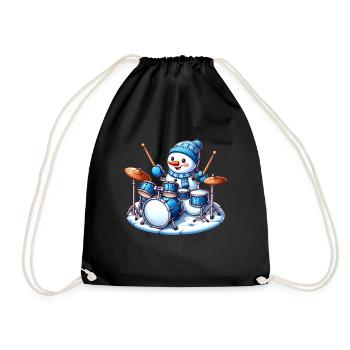 Santa Claus Martial Arts Merry Kickmas Martial - Drawstring Bag - black - Front