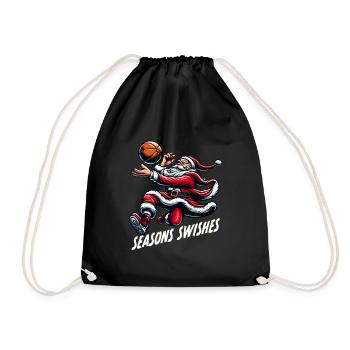 Noël Père Noël saisons Swishes - Sac de sport léger - noir - Devant
