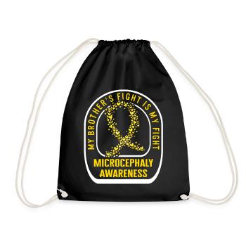 Chemise de sensibilisation à la microcéphalie, celle de mon frère est la mienne - Sac de sport léger - noir - Devant