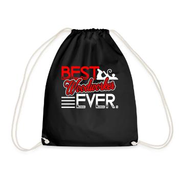 Woodworking Best Woodworker Ever - Drawstring Bag - black - Front