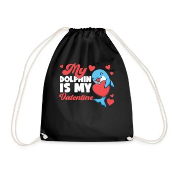 Dauphin Saint Valentin Mon Dauphin - Sac de sport léger - noir - Devant